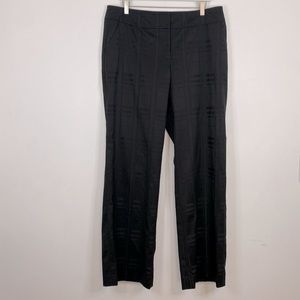 ETCETERA Size 14 Black Tone on Tone Plaid Patterned Dress Work Wide Leg Pants